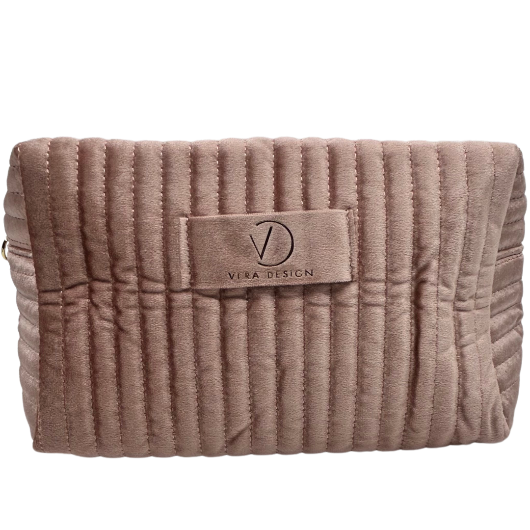 VERA DESIGN COSMETIC BAG PINK VELVET