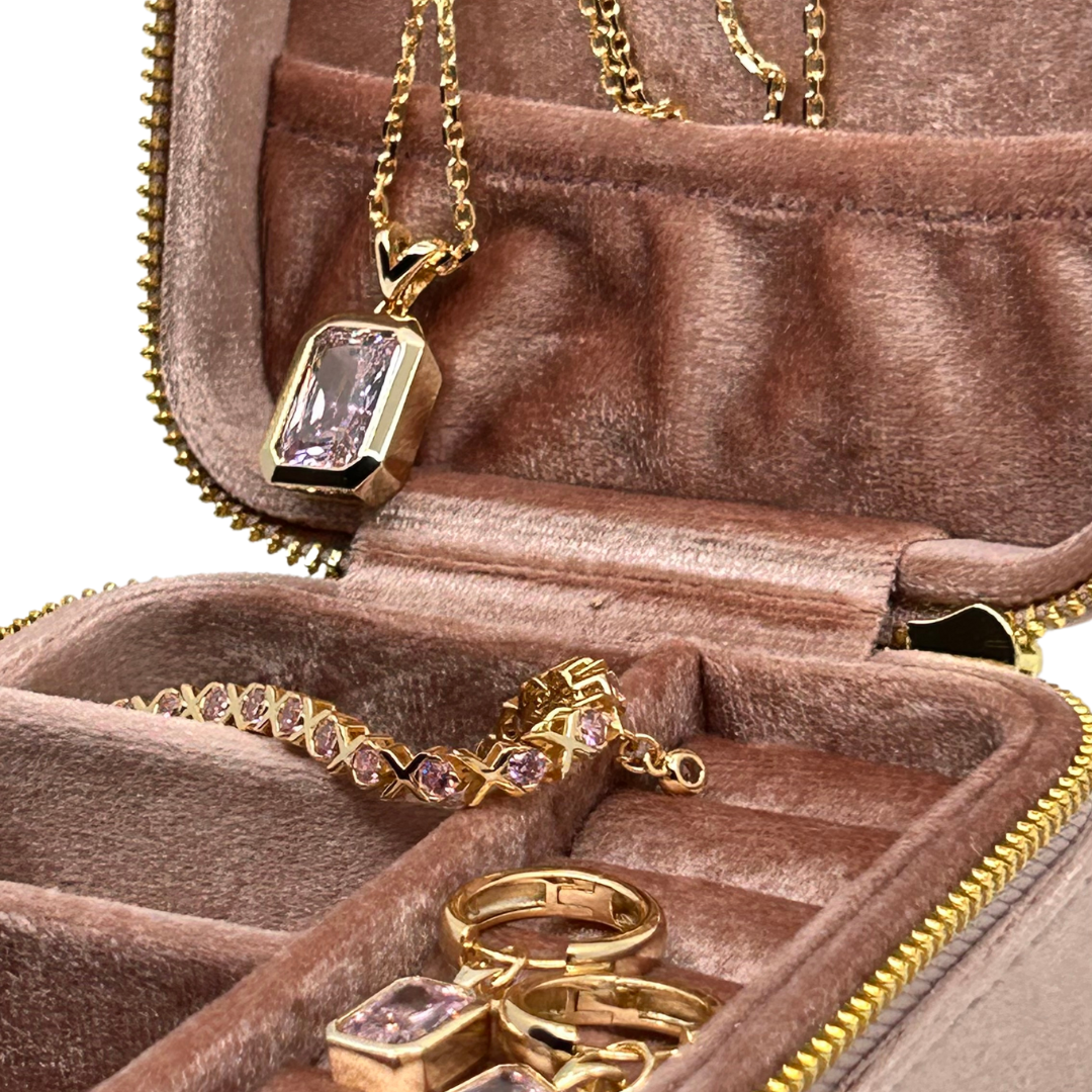 JEWELLERY TRAVEL BOX PINK