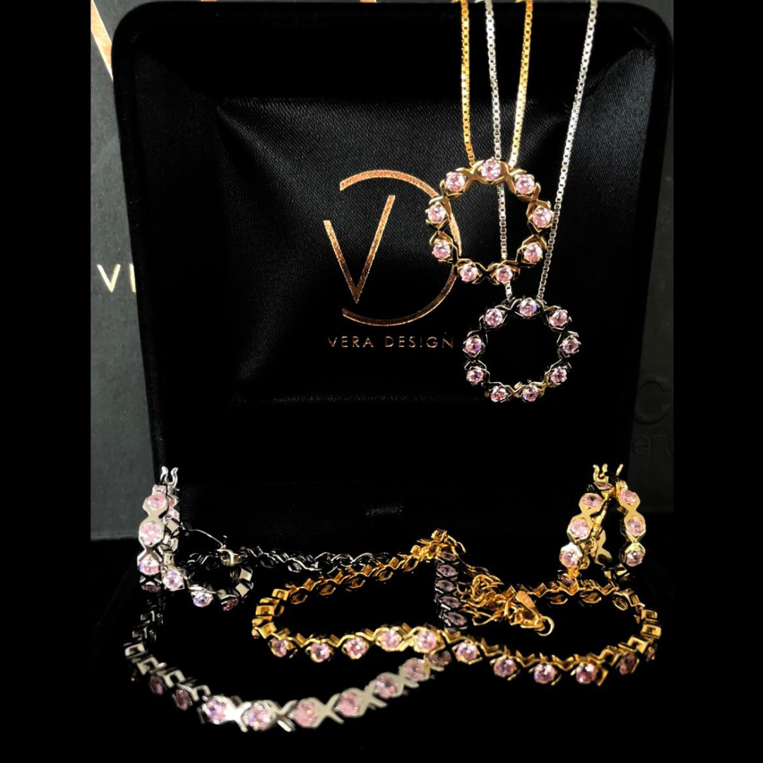 Xo necklace 2025 and bracelet set