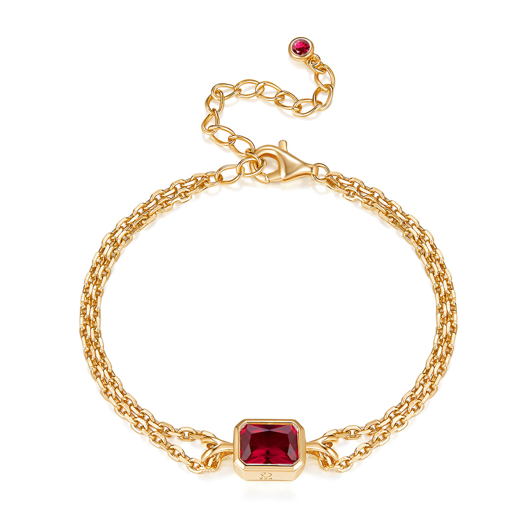 FATHER BRACELET GOLD-RED