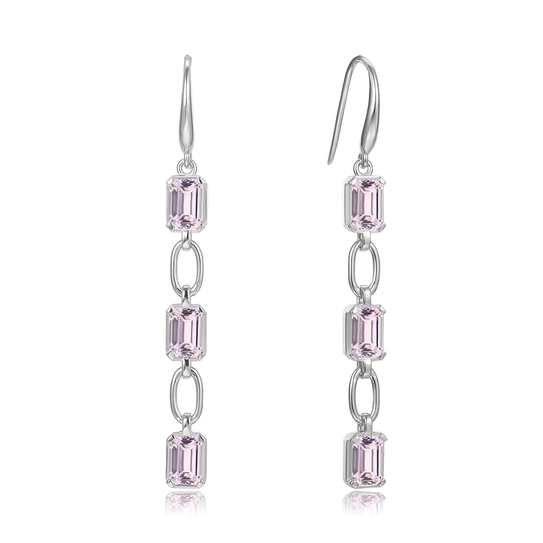 vera design crystal eyrnalokkar bleikir gjof fyrir hana islensk skartgripahonnun