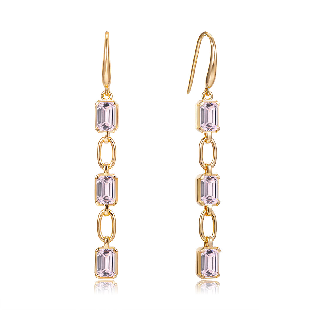 vera design crystal eyrnalokkar bleikir gjof fyrir hana islensk skartgripahonnun