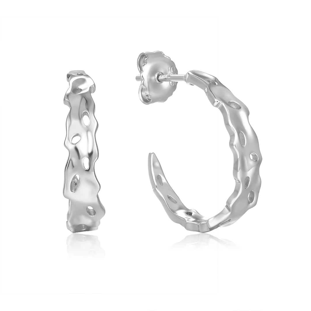 vera design fjodur hoop eyrnalokkar gull gjof fyrir hana islensk skartgripahonnun