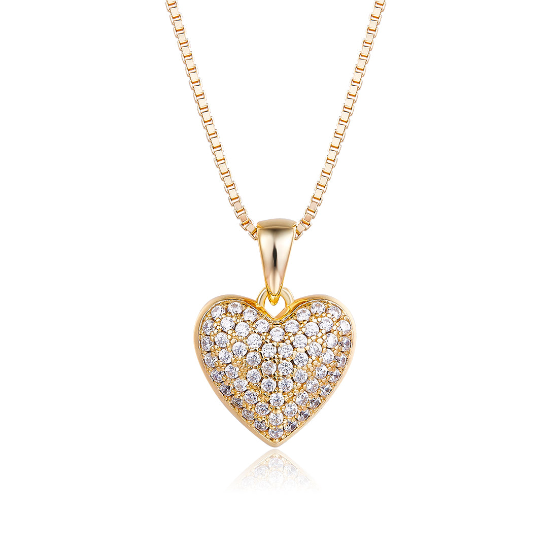 HEART DIVINE PENDANT GOLD-WHITE