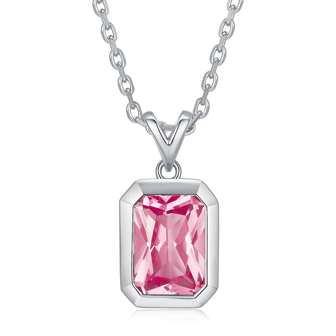 FATHER PENDANT SILVER-PINK