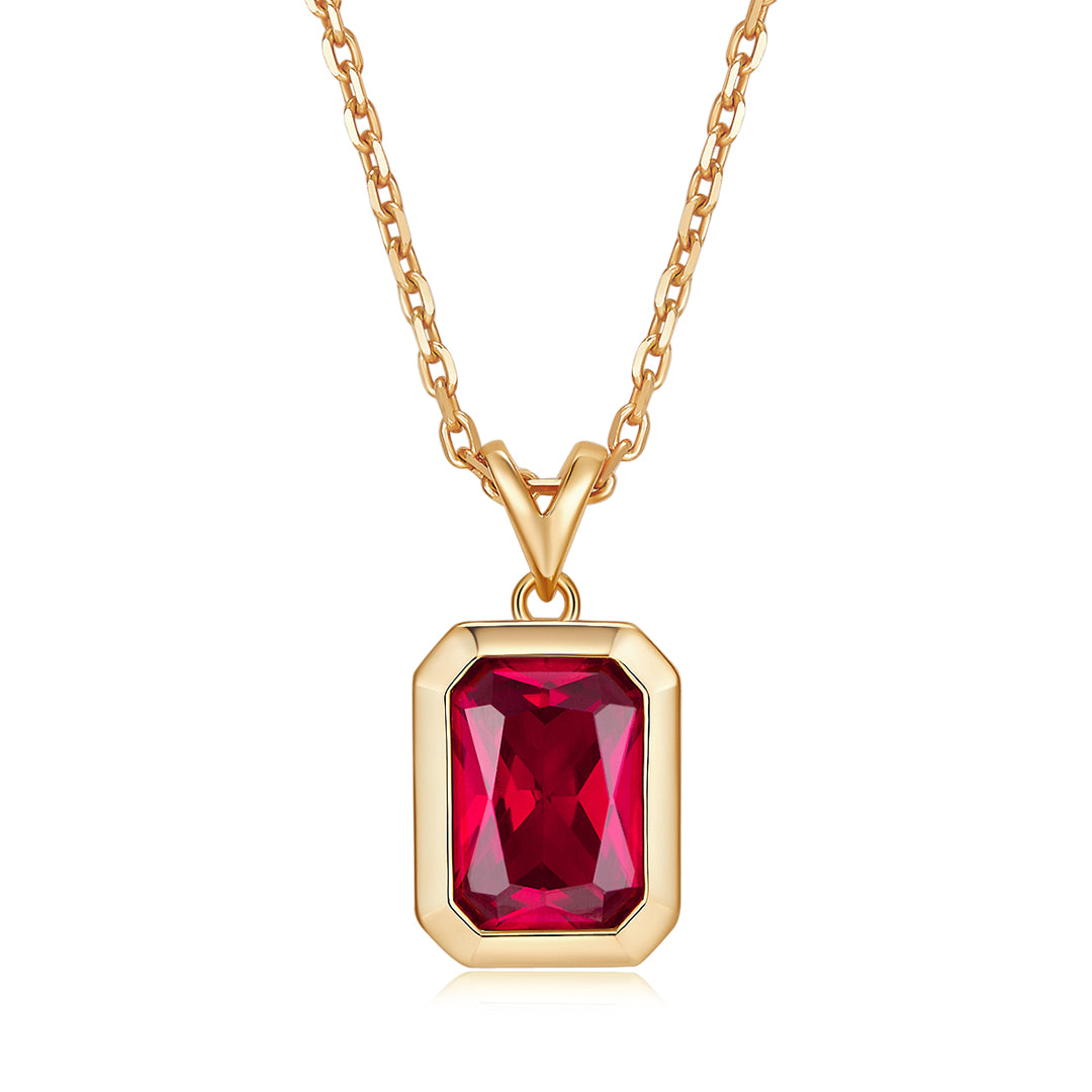 FATHER PENDANT GOLD-RED