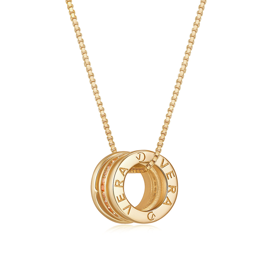 TUNNEL TINY PENDANT GOLD-CHAMPAGNE