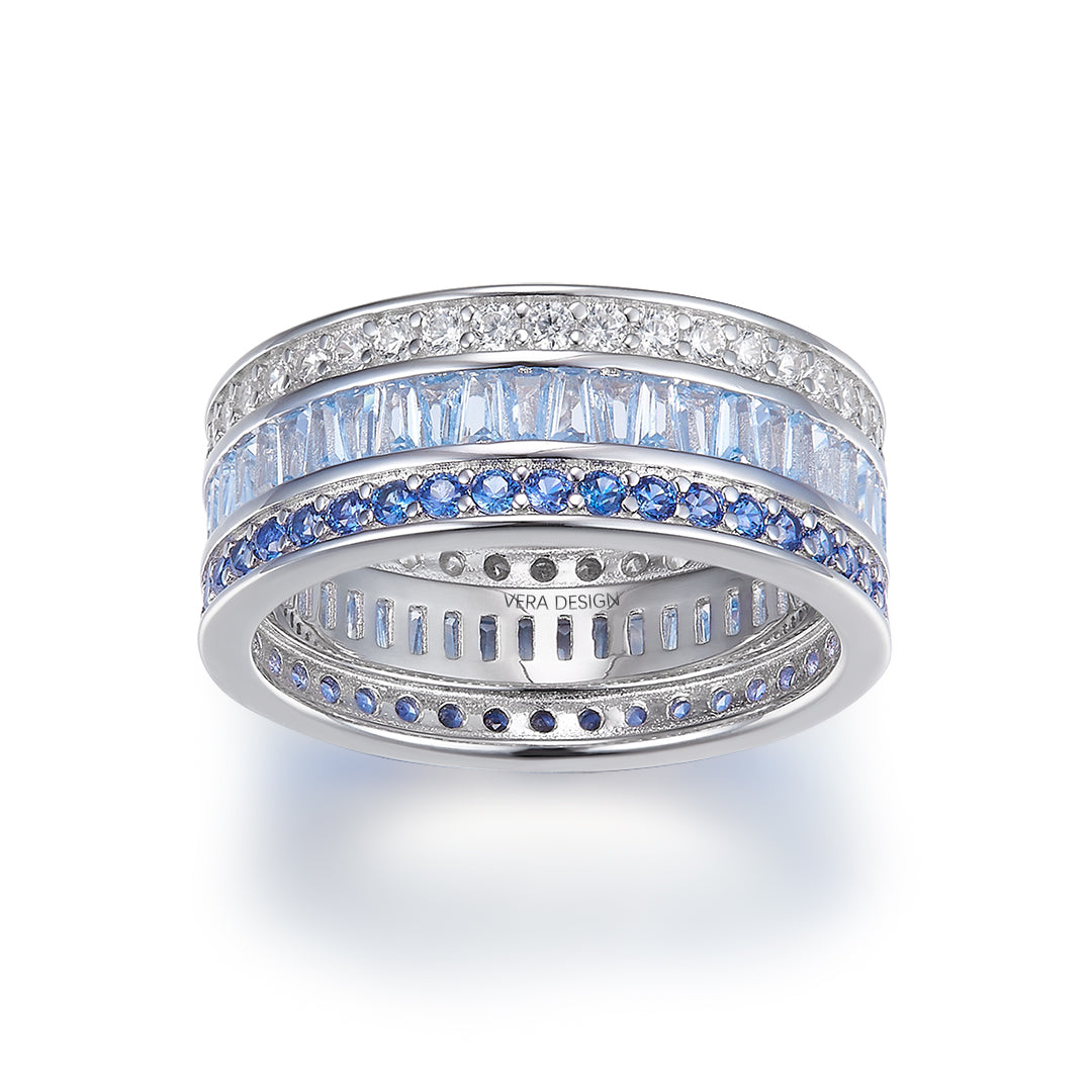 DAZZLE RING SILVER-FROST BLUE