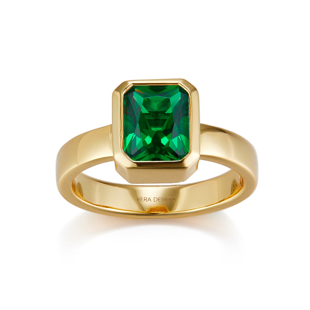 FATHER MIDI RING GOLD-GREEN