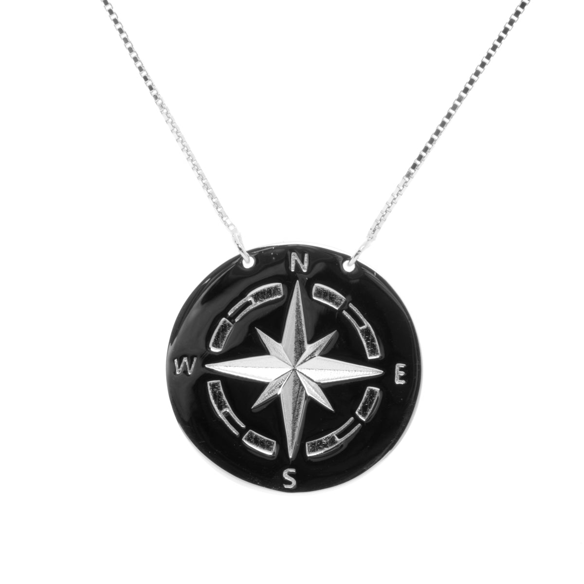 COMPASS NECKLACE SILVER