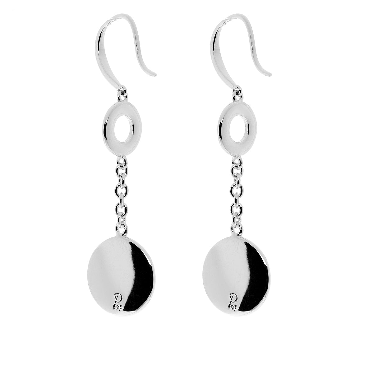 X HOOK EARRINGS SILVER