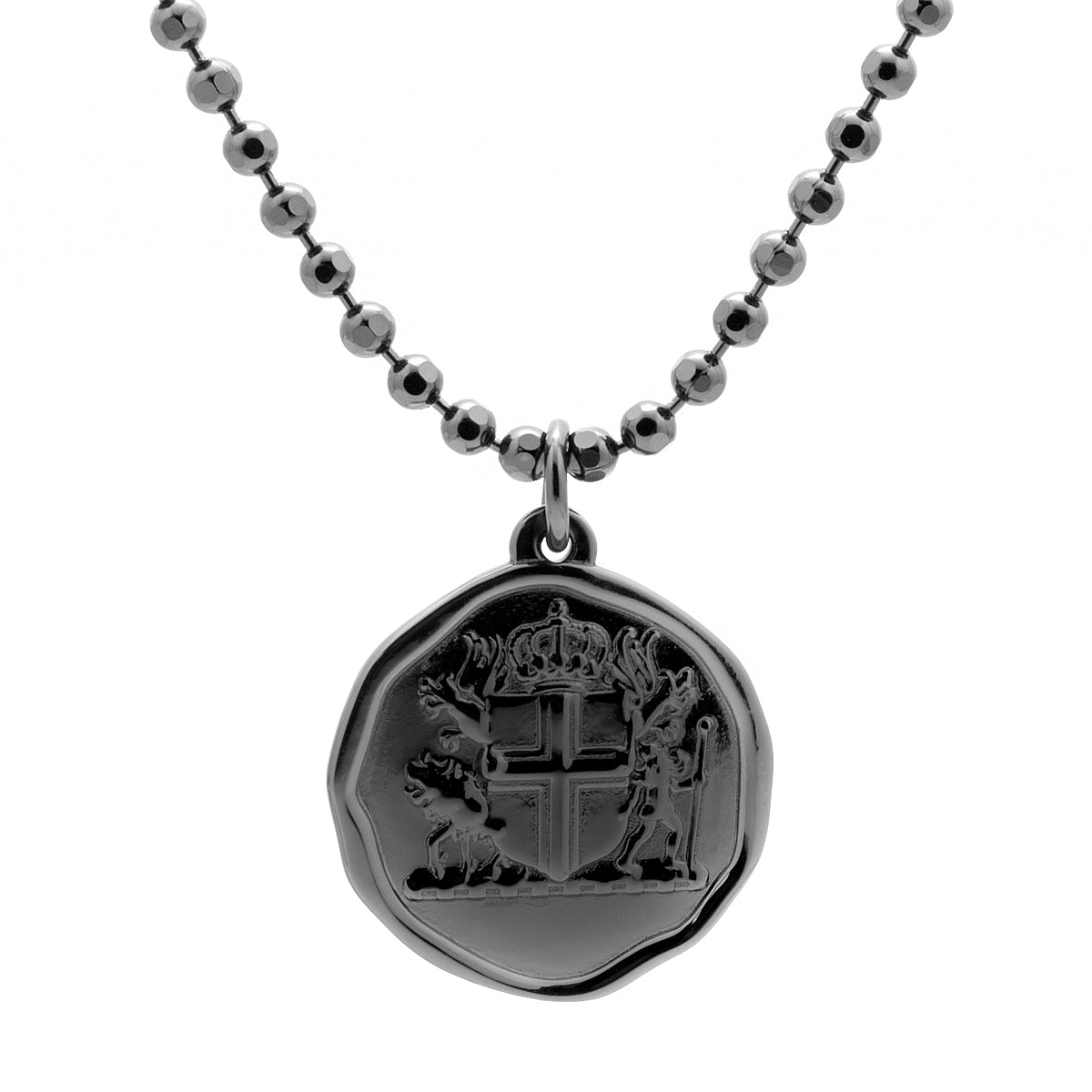 ICELAND COAT OF ARMS PENDANT BLACK