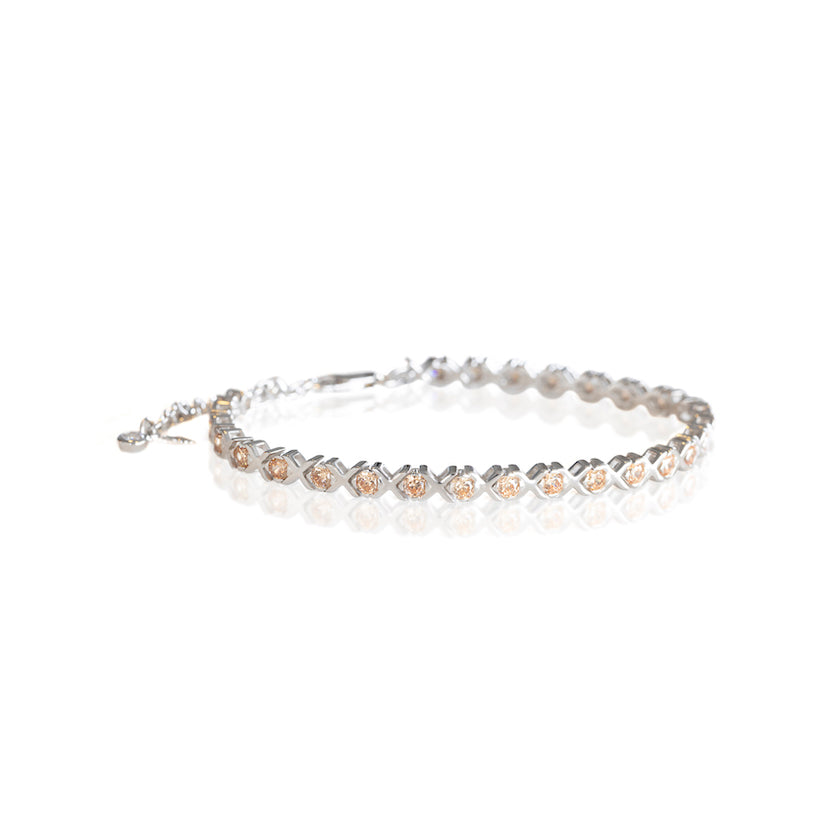 XO BRACELET SILVER-CHAMPAGNE