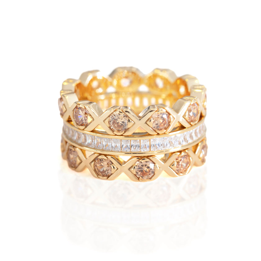 XO RING GOLD-CHAMPAGNE